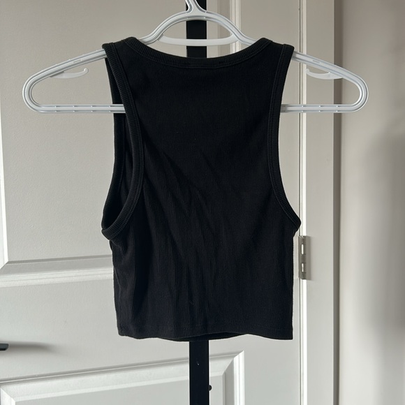 Zara Black Ribbed Tank Top - Picture 2 of 2